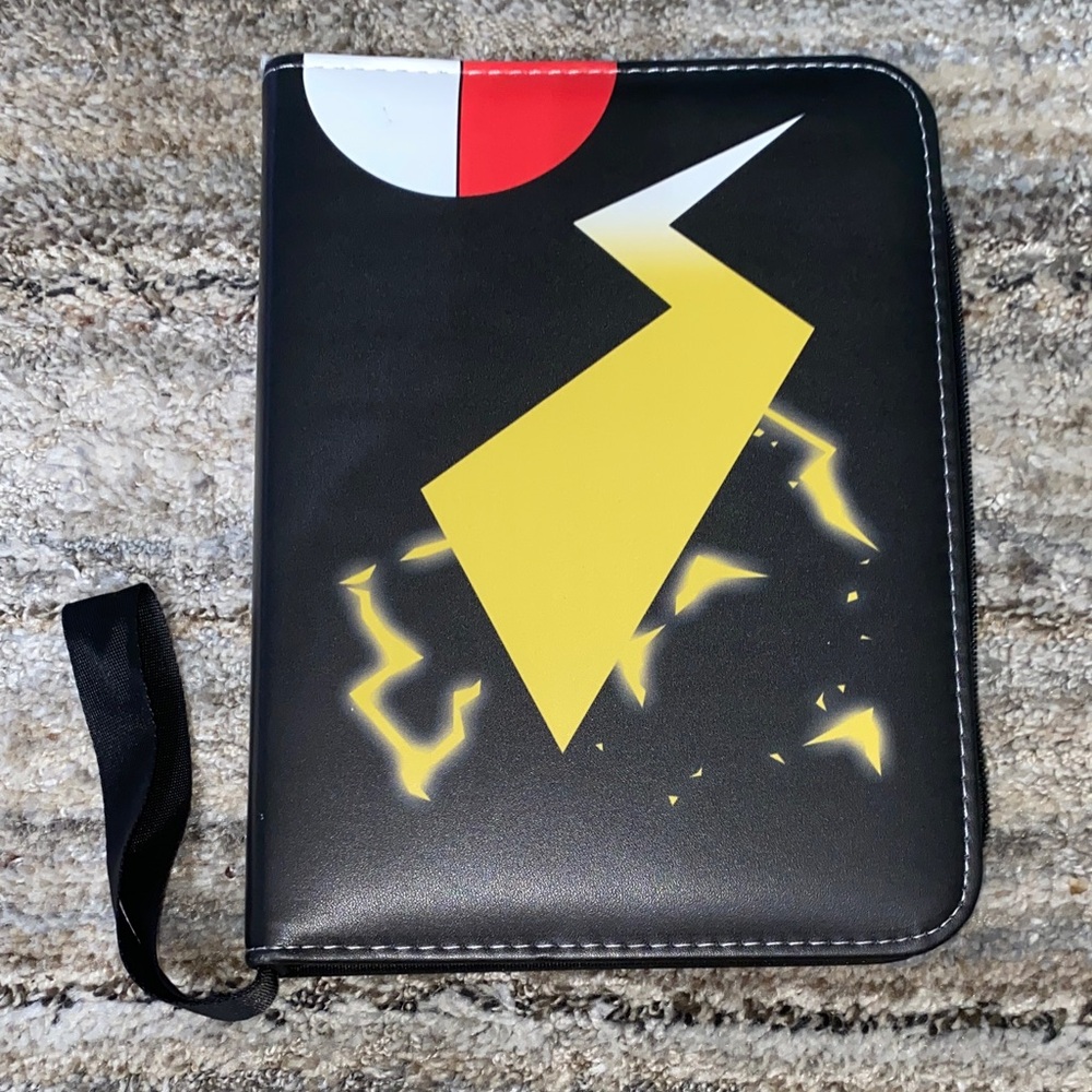 Unk Black Tablet Folio Case with Yellow Lightning Graphic and Red Accent (8)
